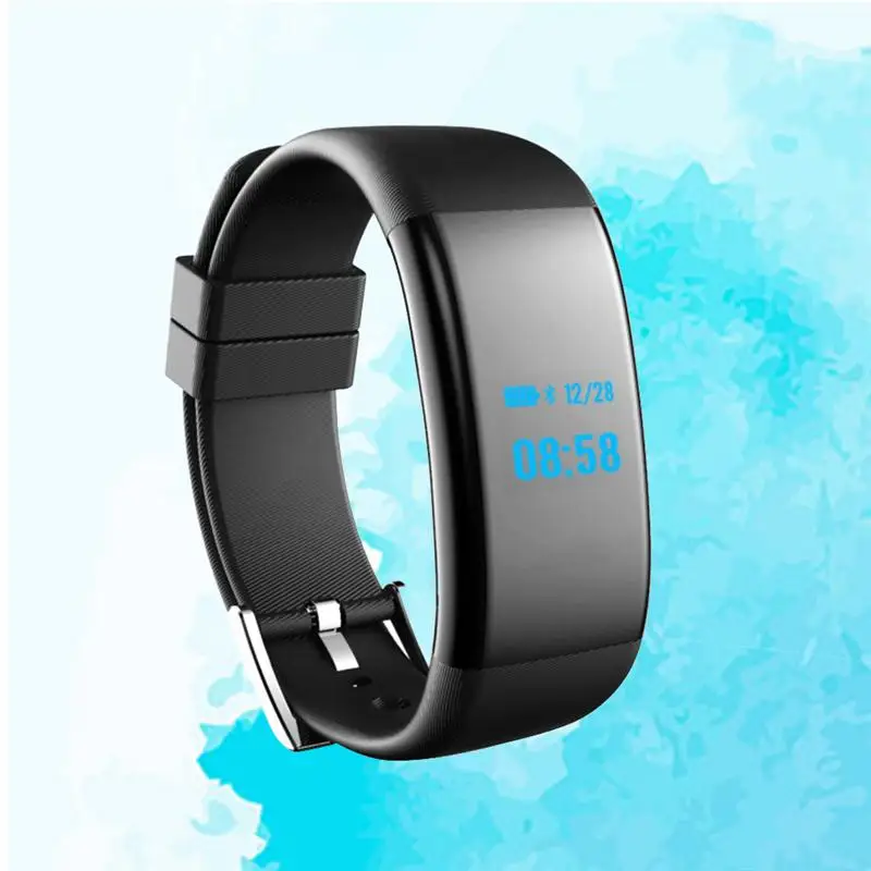 DF30 Bluetooth Smart Wristband OLED Color Screen Heart Rate Monitor Blood Pressure Call Reminder Sleep Monitor Smart Band