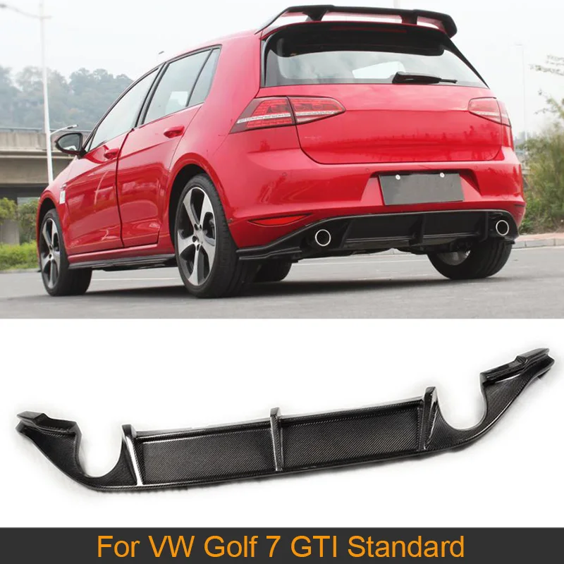 Carbon Fiber Rear Bumper Diffuser Lip Spoiler For Volkswagen Golf 7 GTI