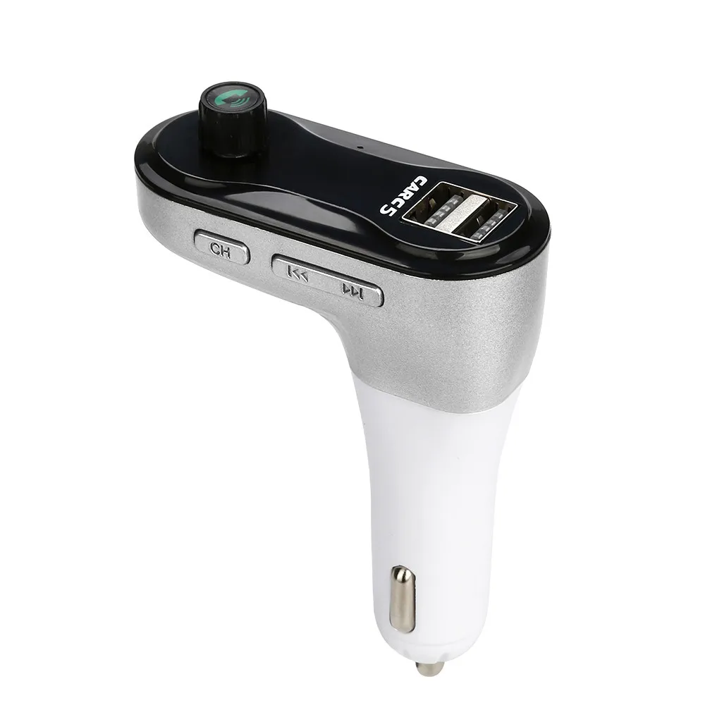 20# Беспроводной fm-передатчик Bluetooth 4,2 Handsfree Car комплект MP3 проигрыватель TF карта u-диск AUX С микрофоном 2.1A Dual USB адептером