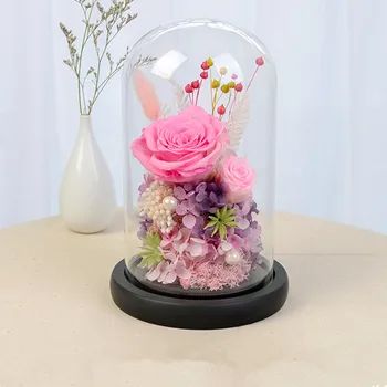 

15*18cm Black Base Glass Dome Vase Home Decoration Diameter=15cm Height=18cm Glass Dome Friend Gift Wedding Decoration