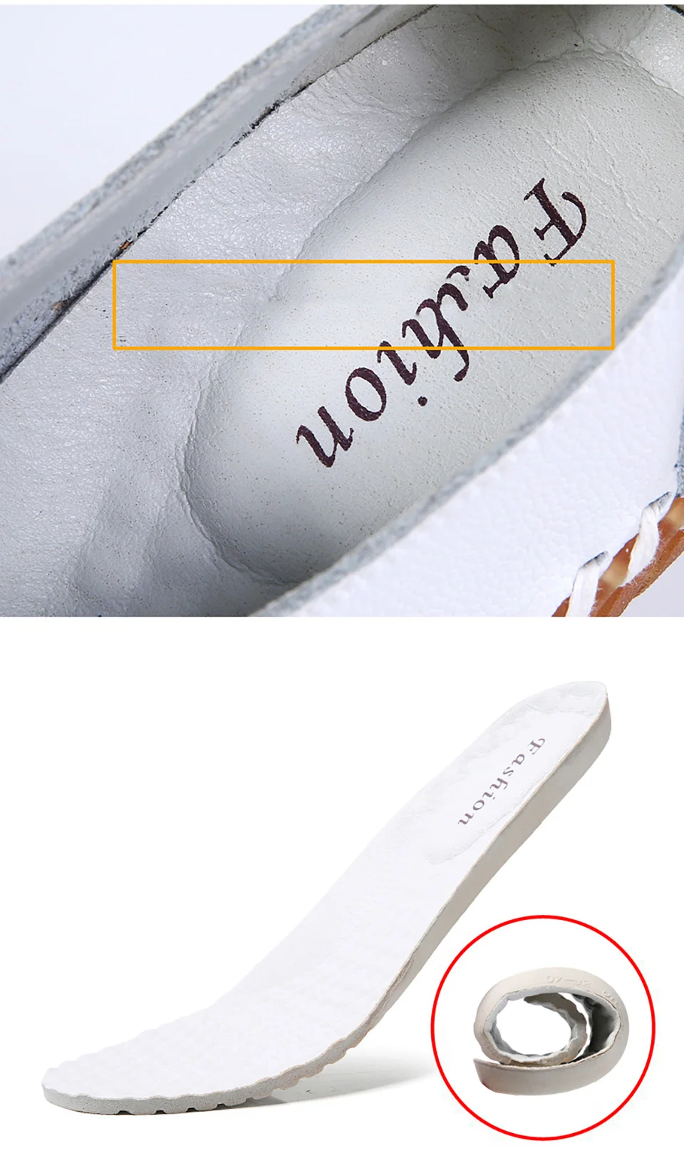 EOFK النساء الشقق أحذية من الجلد الحقيقي امرأة الأخفاف مريحة الدانتيل متابعة اليدوية الأبيض الصيف أحذية الباليه السيدات