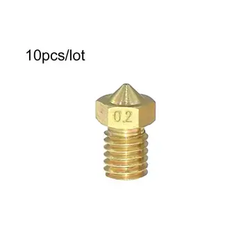 

10Pcs/lot E3D M6 Nozzles V5 V6 Metal Nozzle 0.2/0.25/0.3/0.4/0.5/0.6/0.8/ 1.0mm For 1.75mm/3mm Filamnet 3D Printer Parts