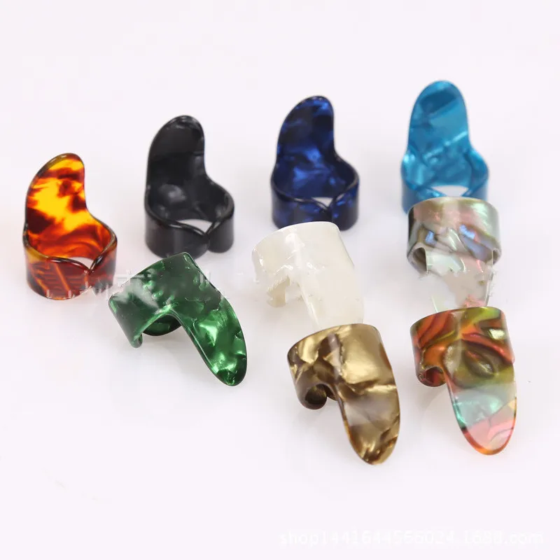 

3PCS Index Finger Guitar Pick Professional Plastic Finger Nail Guitar Accessories Plectrums Set Accessories Random Color