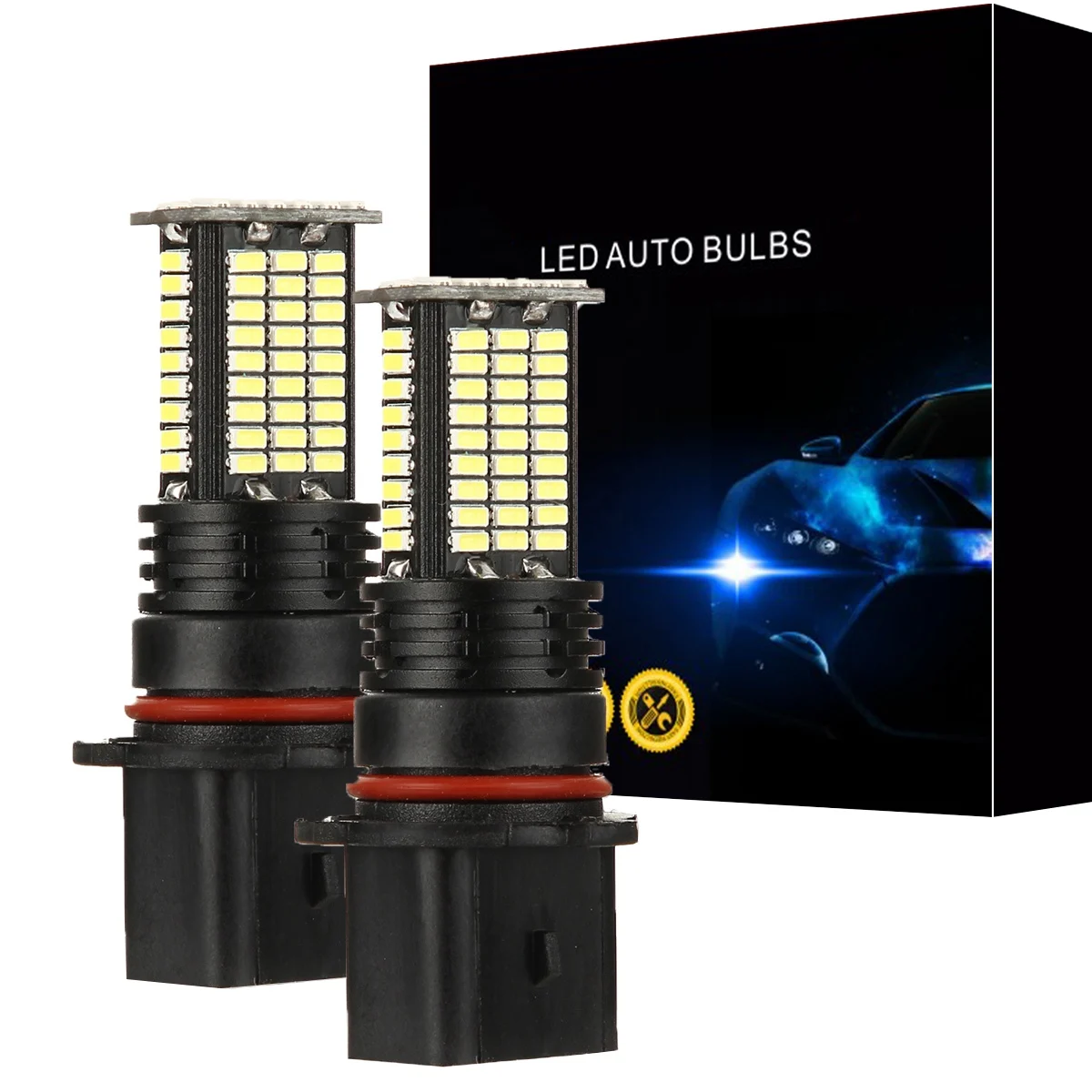 2 шт. P13W светодиодный туман светильник лампы DRL 3200 люмен супер яркий 84-SMD 12V 24V P13W светодиодный Замена лампы для автомобилей, грузовых автомобилей, 6000K е