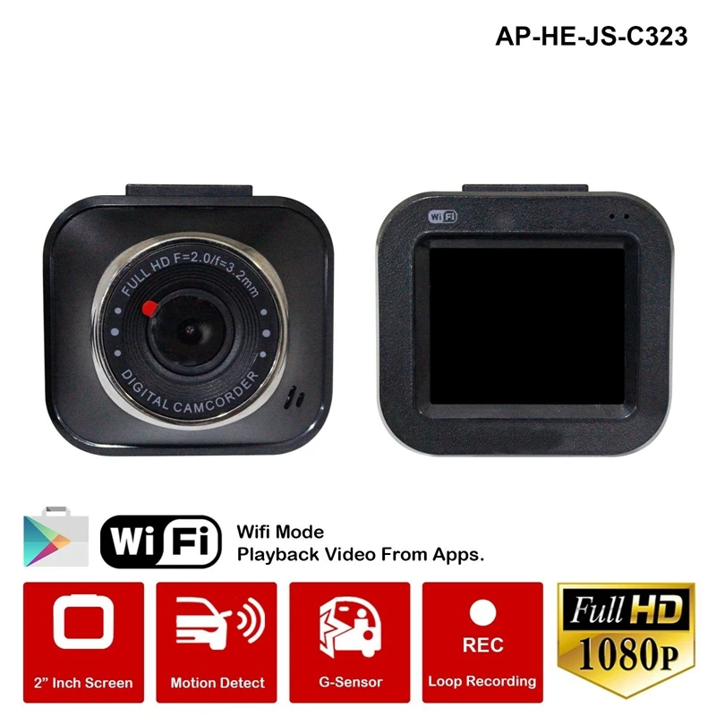 2 0 дюймов экшн камера с Wi Fi Автомобильный видеорегистратор Full Hd 1080P Камера видео