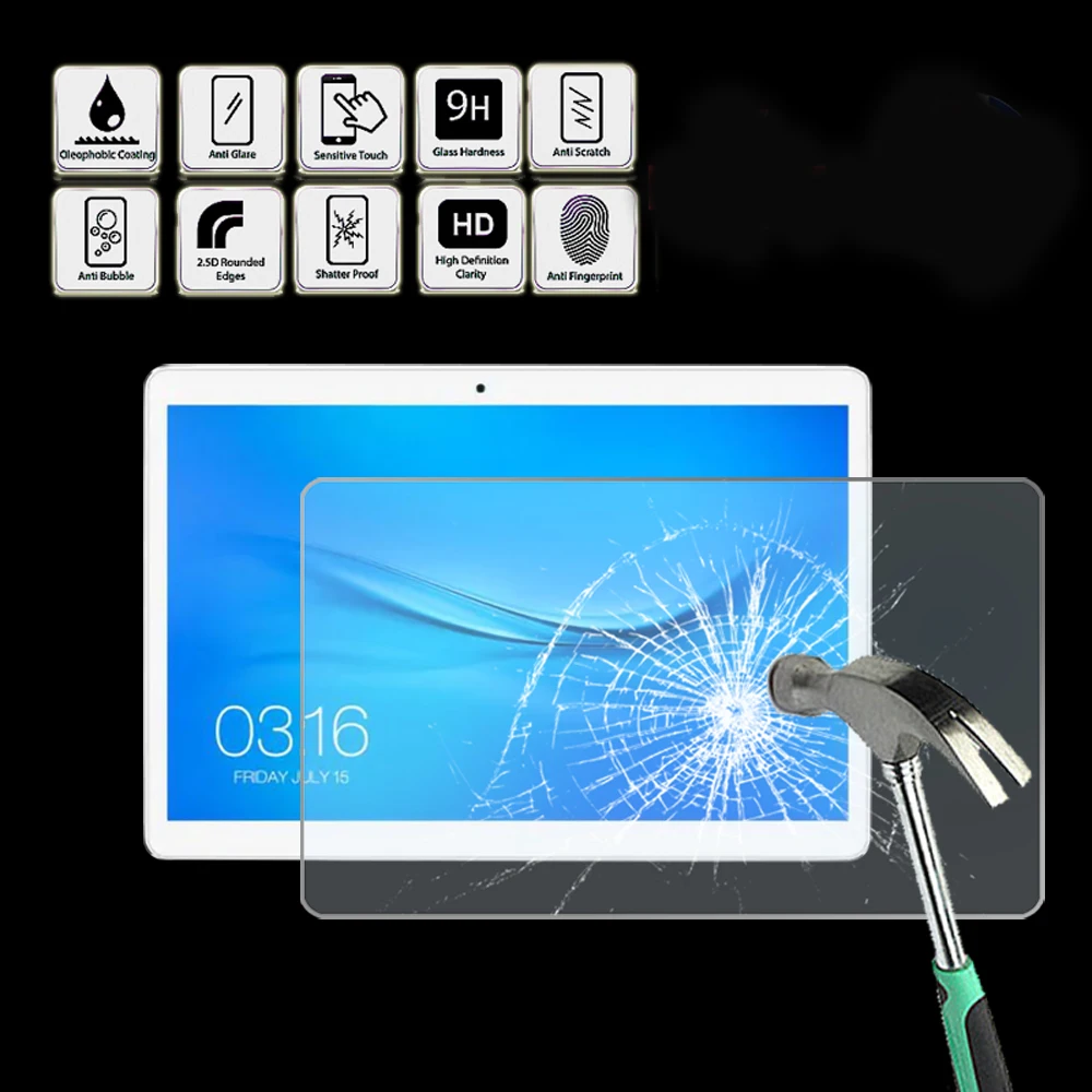 

For Teclast A10S - Tablet Tempered Glass Screen Protector Cover Anti Fingerprint Screen Film Protector Guard Cover