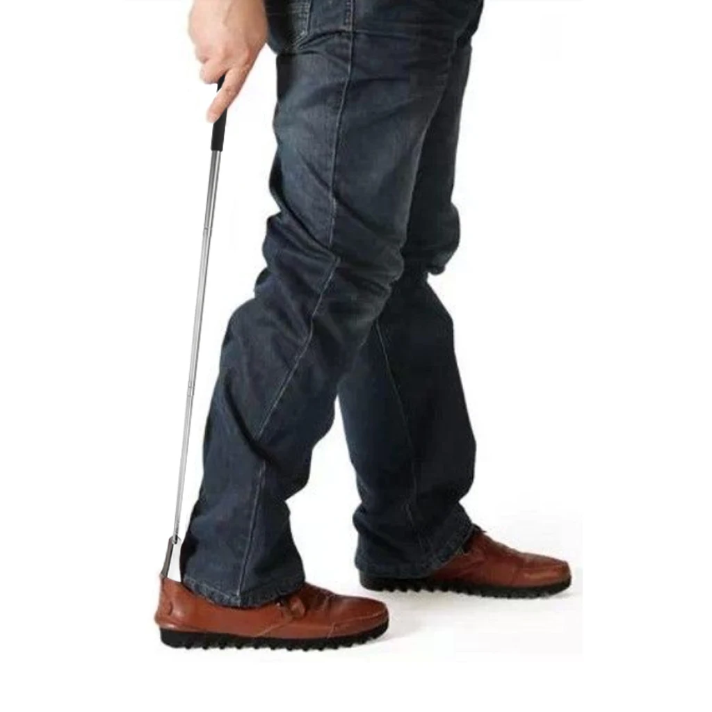 Retractable Shoe Horn Mobility Aid with Long Handle Flexible Telescope
