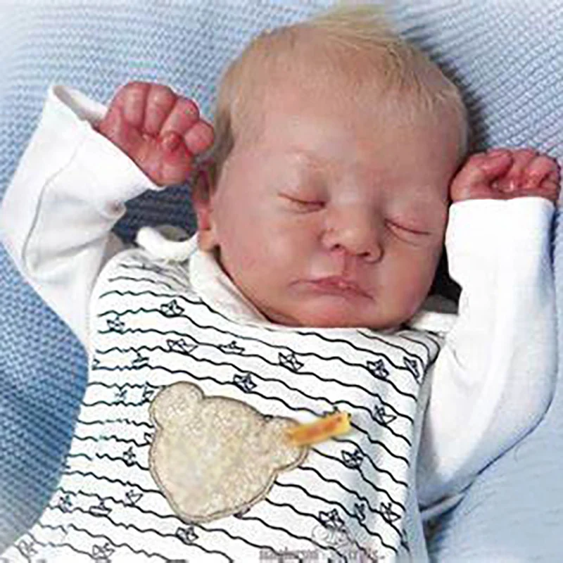 

19Inch Newborn Baby Reborn Doll Kit Baby Kai Lifelike Soft Touch Fresh Color Unfinished Doll Parts Toys for Boys and Girls