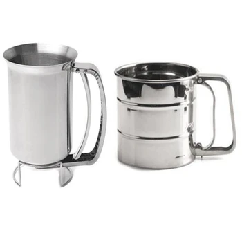 

2Pcs Pancake Dough Dispenser Stainless Steel Batter Dispenser Pastry Tools for Waffles Gadgets Kitchen Accessories