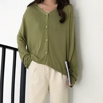 

2020 spring new women's sweater Korean version of the sweater women's spring and summer cardigan F60