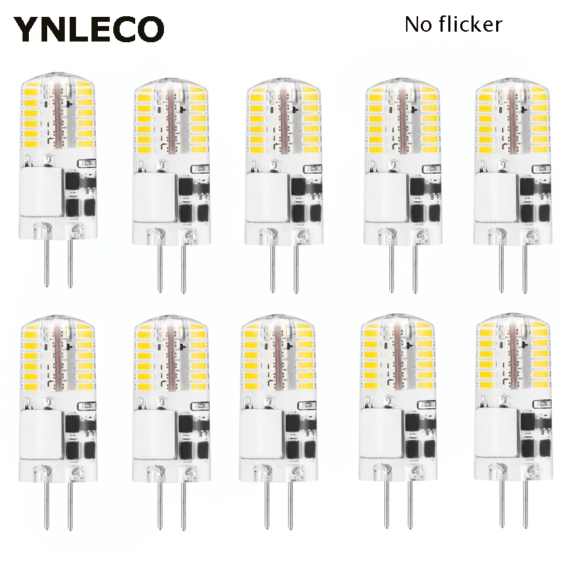 

10pcs G4 LED 12V AC DC Bulb 2W NO Flicker LED G4 Light Lampada Lampara ampul 48led 3014SMD Home Light Replace 20W Halogen Lamp