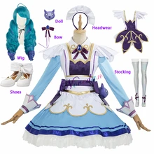 

Game Lol Gwen Cosplay Cafe Cutie Gwen Costume Sweet Lolita Dress Shoes Wig Cosplay Anime Women Hero Carnival Party Costume