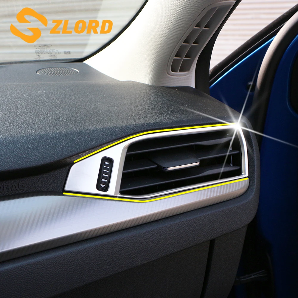 

Zlord 2Pcs/Set A/C Air Condition Outlet Vent Cover Trim Sticker Fit for Ford Focus 4 MK4 2019 2020 LHD Car Styling Accessories