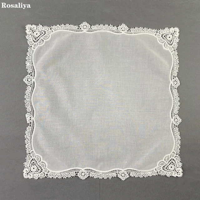 Bloedbad knuffel ozon Zakdoek Witte Zachte 100% Katoenen Bruiloft Zakdoek Elegante Geborduurde  Gehaakte Kant Voor Bridal Zakdoeken - AliExpress Huis & Tuin