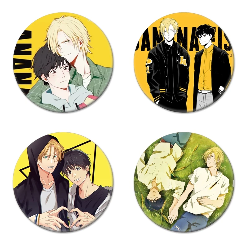 New Manga Anime Banana Fish Okumura Eiji Cosplay Badge Brooch Pins Cartoon Collection Badges For Backpacks Aliexpress