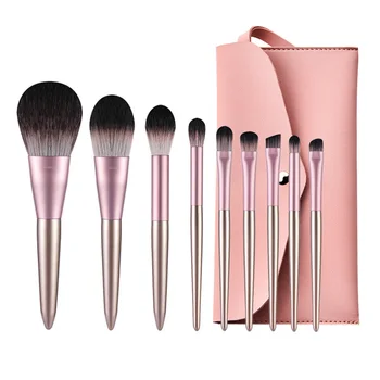 

1 Set Makeup Brushes Kit Soft Artificial Fiber Cosmetics Brushes with Wooden Handle Multifunction Beauty Tools (9Pcs Makeup Brus
