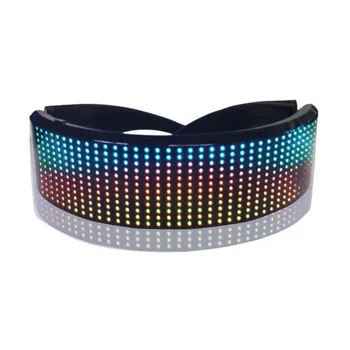 

1 Pcs Awesome Bluetooth Led Party Glasses APP Control Luminous Glasses USB Charge DIY Quick Flash Led Shining Glasses