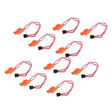 10 упаковок предупреждающие свистки, высокий шаг сигнал выживания свист с Талрепом для кемпинга пешего туризма гребля Охота Рыбалка