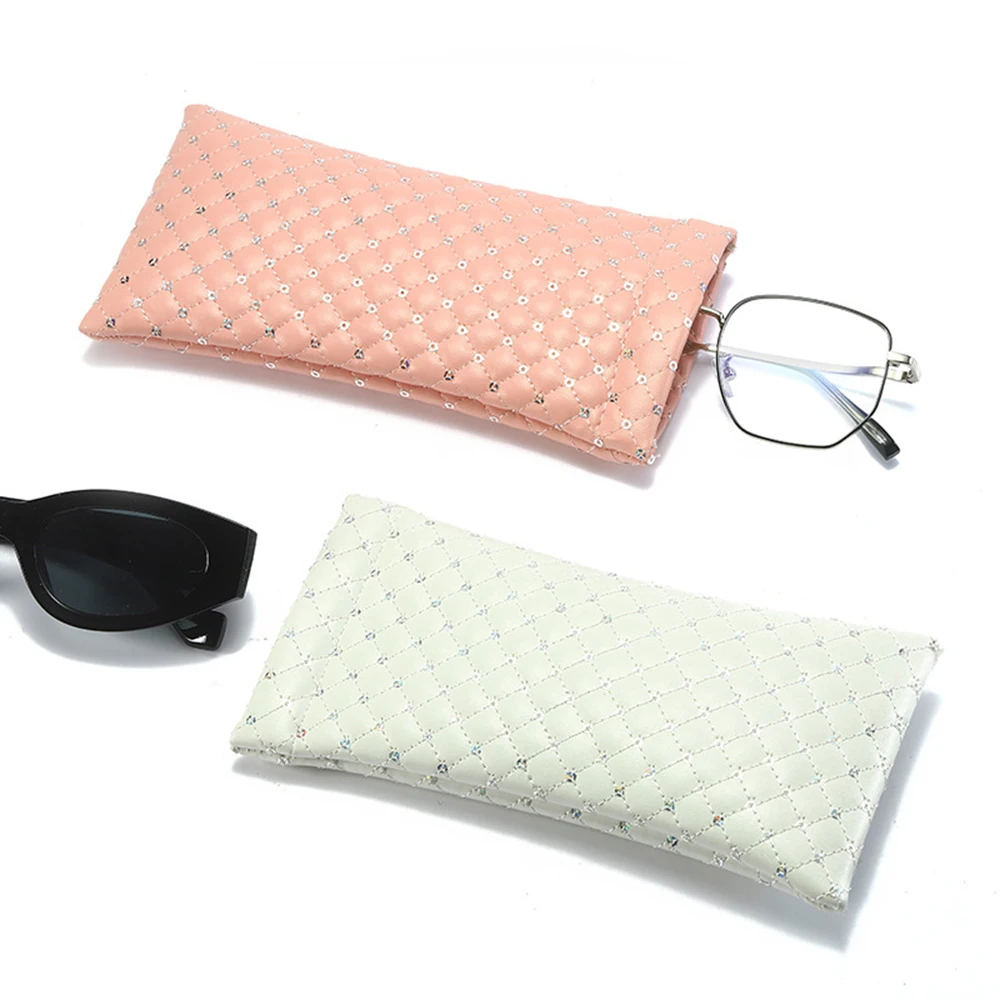 PU Leather Eyewear Pouch Cases Cute Korean Style Scratch-proof Sunglasses  Bag