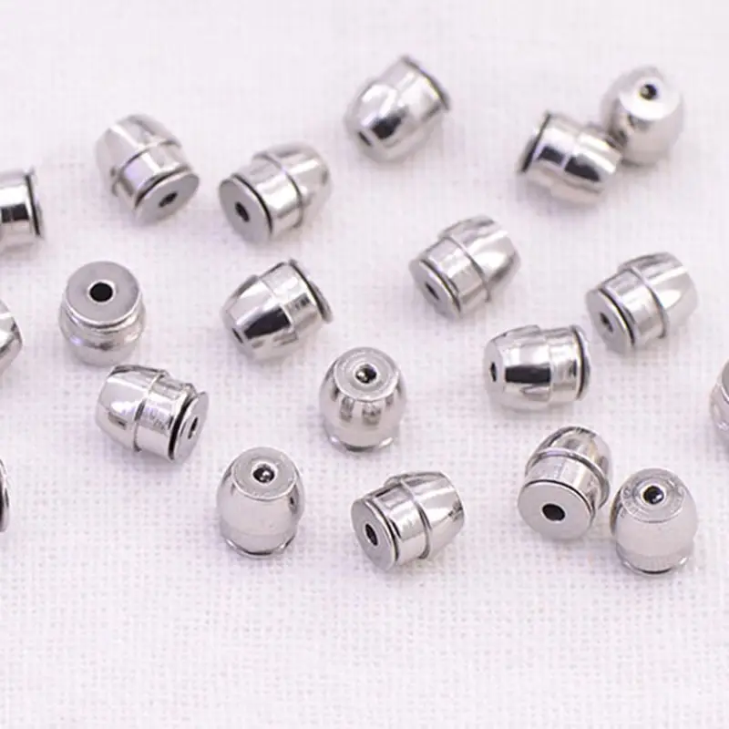 12pcs/6 Pairs 925 Sterling Silver Earring Backs Replacement Secure Ear  Locking for Stud Earrings Ear Nut for Posts, 5x6mm