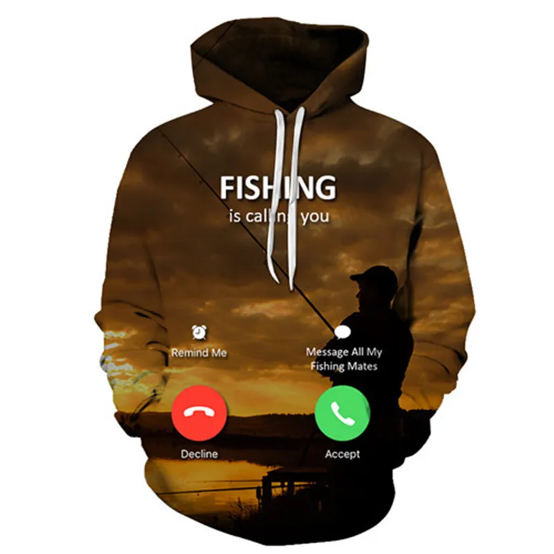 

Sunset 3D Hoodie Men's Sweatshirt Anime Sportswear Fish Pullover Hoodie Street Style Unisex Autumn Winter Costume