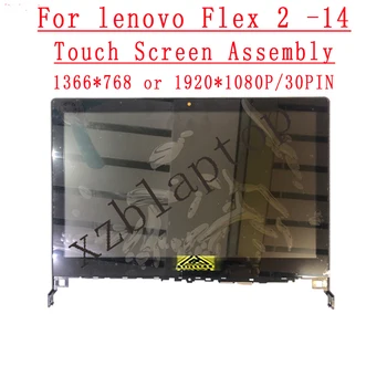 

For lenovo Flex 2 -14 Flex2 -14 LCD Display Touch Screen Assembly Frame Flex2-14 Flex 2-14 14''1920*1080 or 1366*768 EDP 30pin
