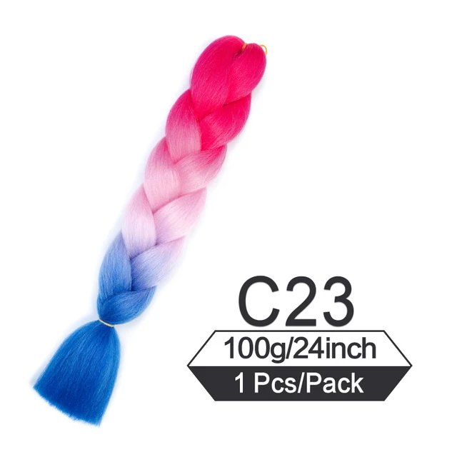 24 Inch Jumbo Braiding Hair Extensions For Box Twist Braid Accessorie Pre Stretched Afro Fake Hair Wholesale Jumbo Crochet Braid M#Red