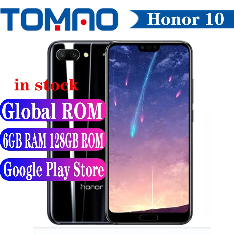 Новый телефон Honor 10 с глобальной прошивкой экран 5 84 дюйма Android 8 1 Hisilicon Kirin 970 3400мАч