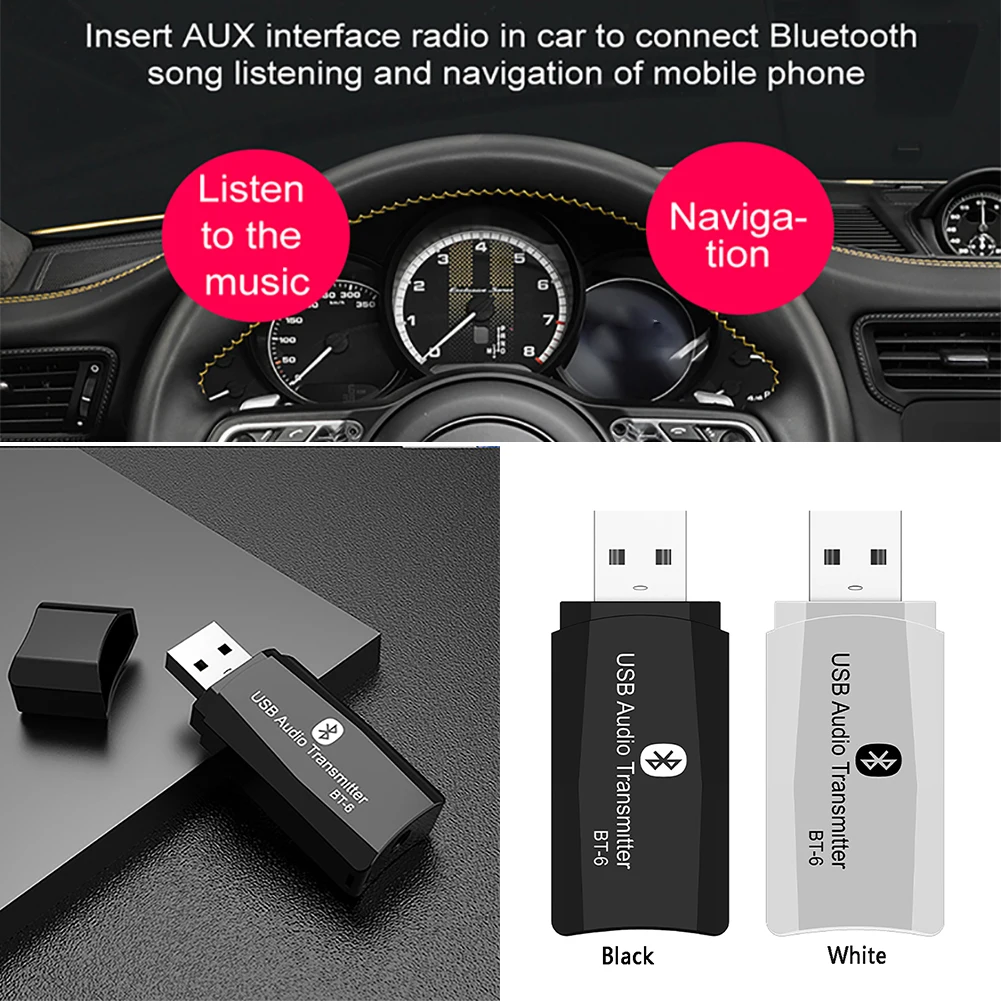 2 в 1 для ТВ ПК автомобиля USB беспроводной Hands Free аудио передатчик приемник домашняя стерео 3,5 мм разъем мини портативный Bluetooth адаптер