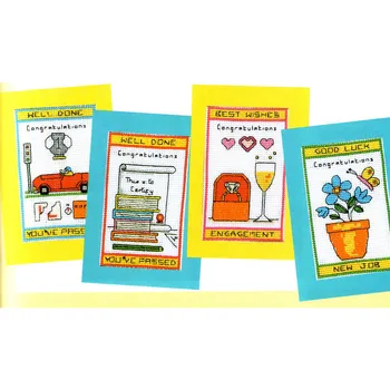 

CD360 Cross Stitch Kit Package Greeting Cards Needlework Counted Cross-Stitching Kits Christmas Mother's Father's Day Birthday