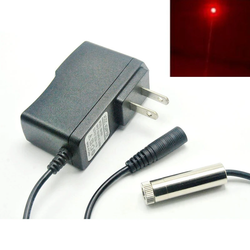 12mm*30mm Dot/Line/Cross Focusable 30mw 650nm Red Laser Lights Module w 5V Adapter 1pcs dot line cross 650nm 5mw 12x35mm adjustable focusable 3v 5v red laser module industrial 12mm led ld module