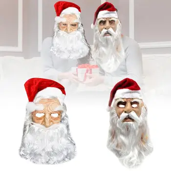 

The Old Man Christmas Party Holiday Funny Latex Mask Super Soft Santa Claus Christmas Adult Mask Face Cover Cosplay Prop #02