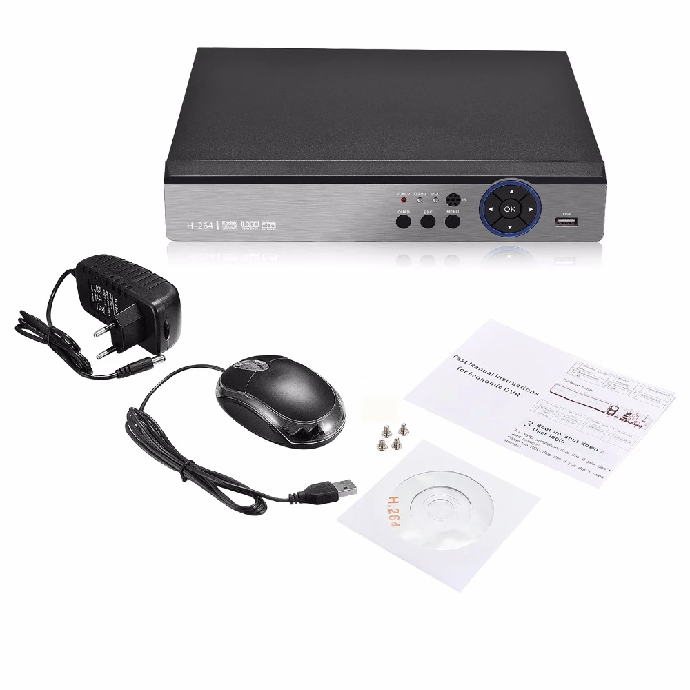 Цифровой видеорегистратор 4 канала 5 в 1 гибридный сетевой МП поддержка AHD DVR