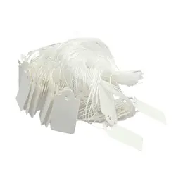 500 шт. белый Бумага пустые Бирки Бирка-ценник для ювелирных изделий со строкой 24x14 мм прямоугольник