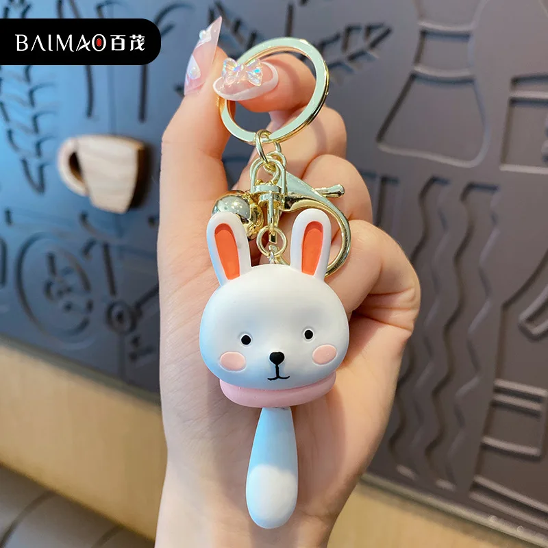 Cartoon Resin Sitting Rabbit Doll Keychain Female Cute Creative Animal Bunny  Keyring Couple Bag Pendant Key Chain Gift - AliExpress