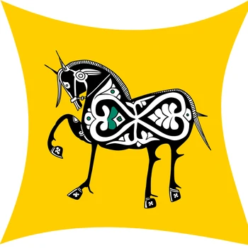 

Horse pillow cover, Creative cartoon horse Small fresh Short plush throw pillow case pillowcase