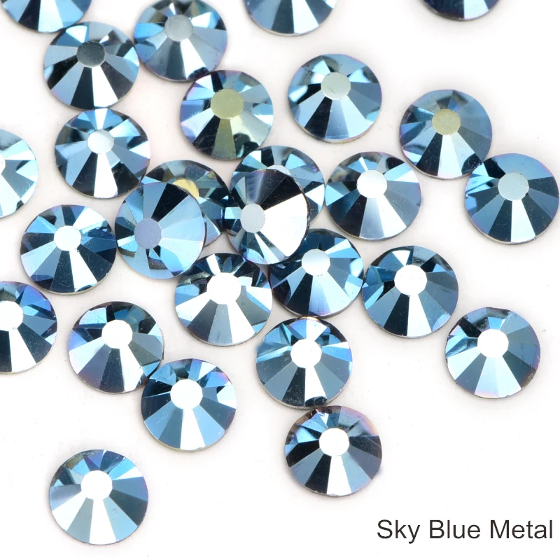 P89 Sky Blue Metal Oleeya 5 NEW Romantic Colors стразы Crystal Non Hot Fix Rhinestone
