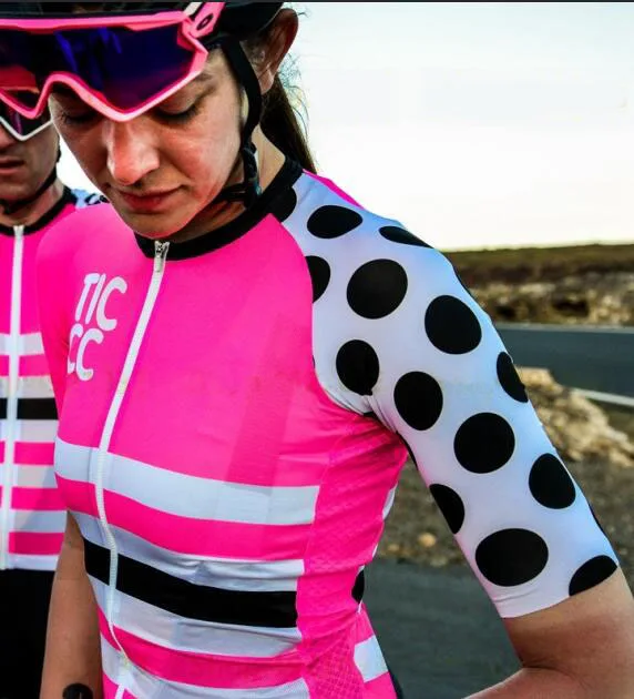 This is Ticcc Team Cycling jersey, женская летняя одежда, стиль, одежда для езды на велосипеде, одежда с коротким рукавом, спортивная гоночная рубашка Coolmax - Цвет: 8