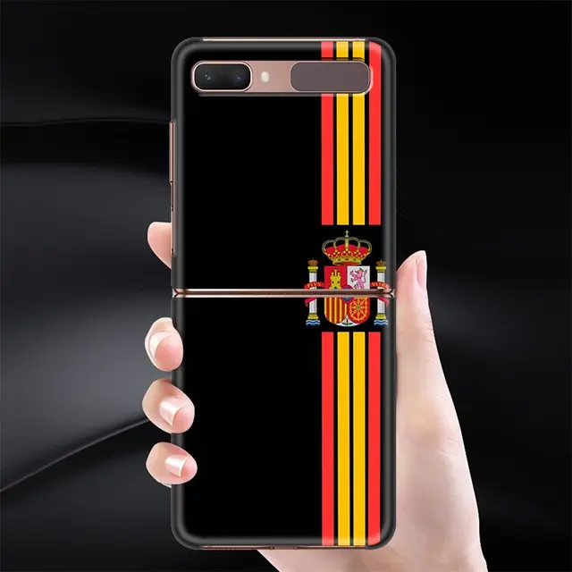 Phone Case For Samsung Galaxy Z Flip Cover ZFlip 3 5G Cover Black Hard Shell Back Luxury Capa Fundas Russia Spain France Line B05