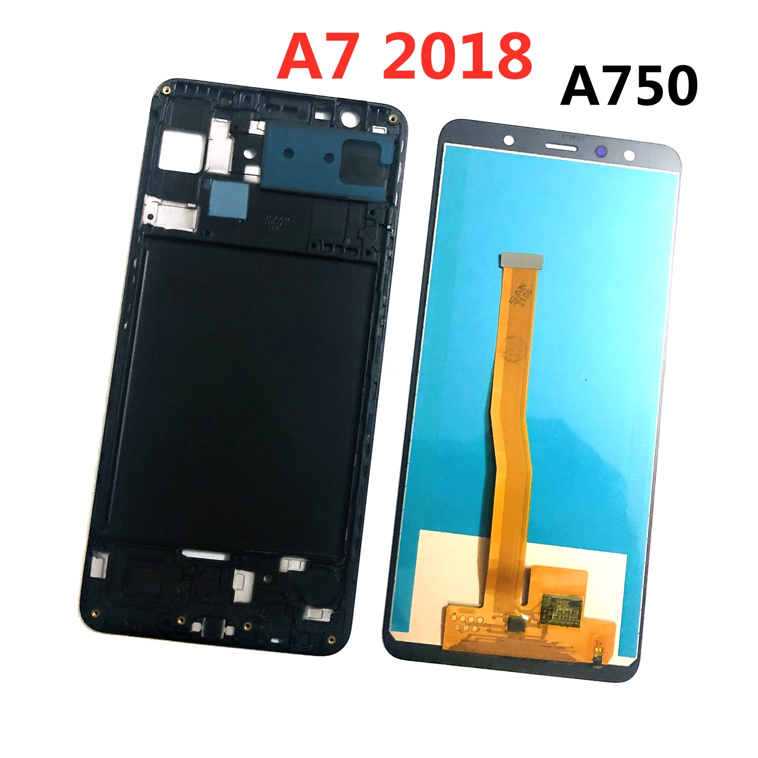 

For SAMSUNG Galaxy A750 A7 2018 SM-A750F A750F LCD Display Touch Screen Digitizer Phone Housing Front Frame Replacement Parts