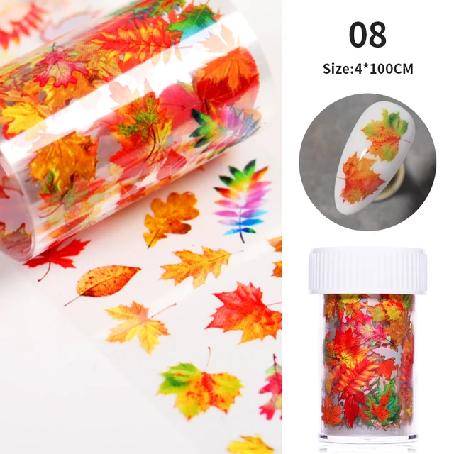 1 Box Glitter Marble Series Nail Transfer Foil Stickers Gold White And Black Bright Slider For Nails DIY Decoration Manicures 29