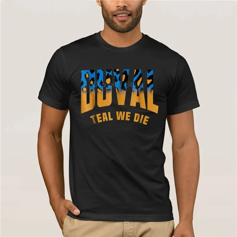 Спортивная Мужская футболка Duval Teal We Die Florida Pride Подарочная с золотым принтом