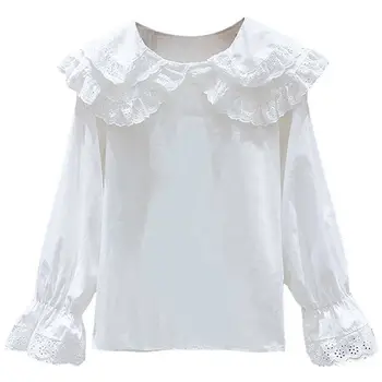 

2020 Kids Blouse For Girl Shirts Lace Long Sleeve Girls School Blouses Tops Children Clothes Blusas Kids Clothes Girls 8 To 12