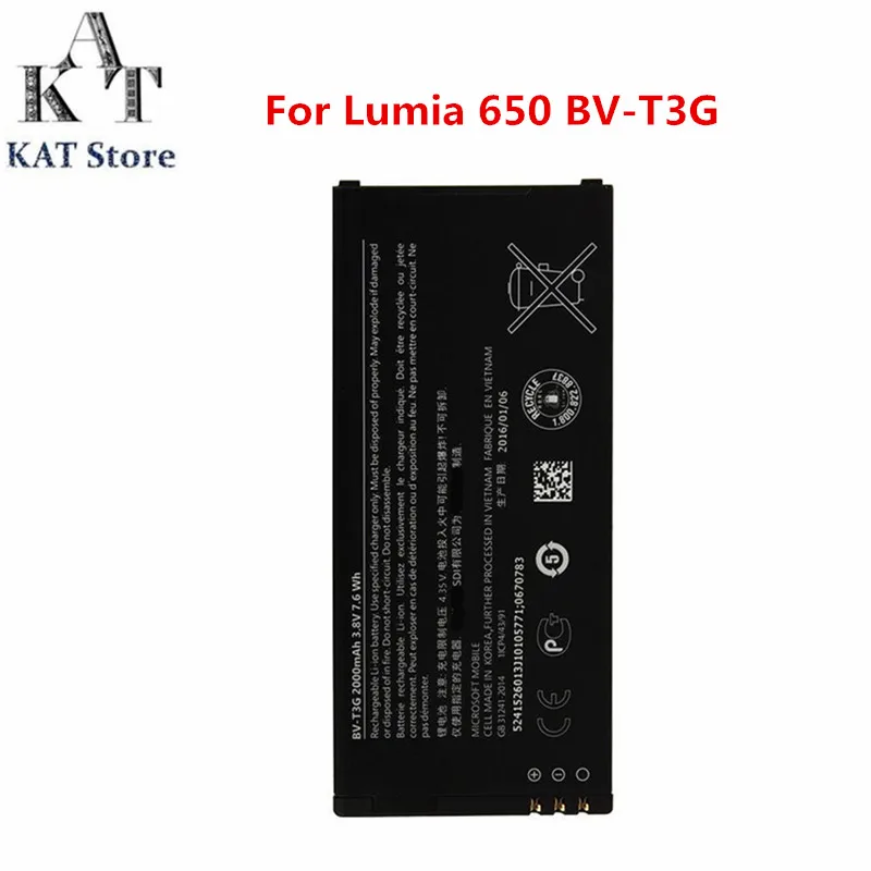 komedie uddøde kasket BV-T3G 2000mAh Phone Battery Replacement For Nokia Microsoft Lumia 650  RM-1154 High Quality AAA _ - AliExpress Mobile