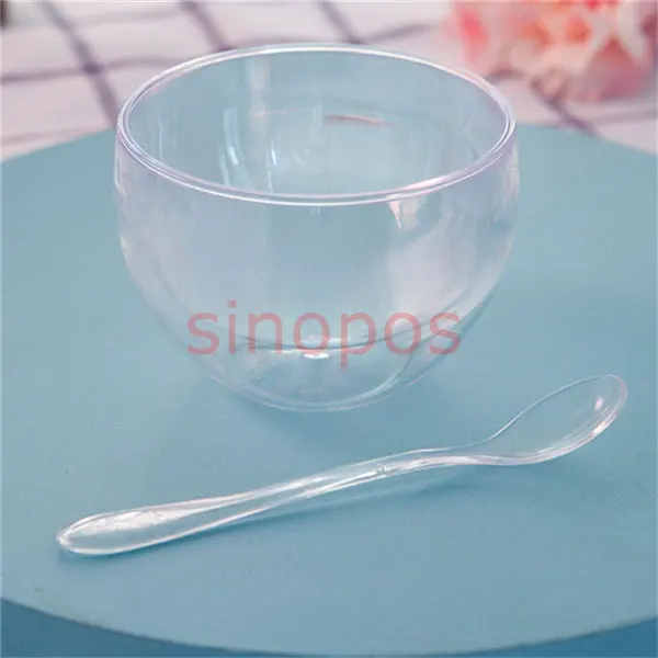 10pcs Transparent plastic two layer round hemispherical shape mousse cup, cake display tray, clear ice cream cups, SP01