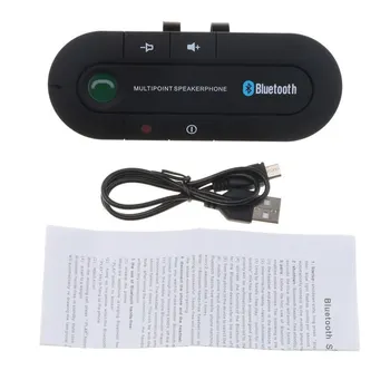 

Auto Stereo Mp3 Player Wireless Multipoint Speakerphone Bluetooth 4.0 Car Kit Receiver Handsfree Sun Visor Clip Audio Adapter