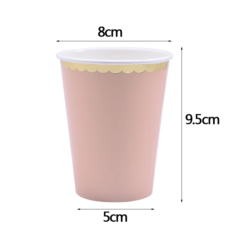 44 шт розовые золотые тарелки/чашки/салфетки вечерние одноразовые столовые приборы набор белые тарелки звезды чашки для Свадьбы Дети Декор