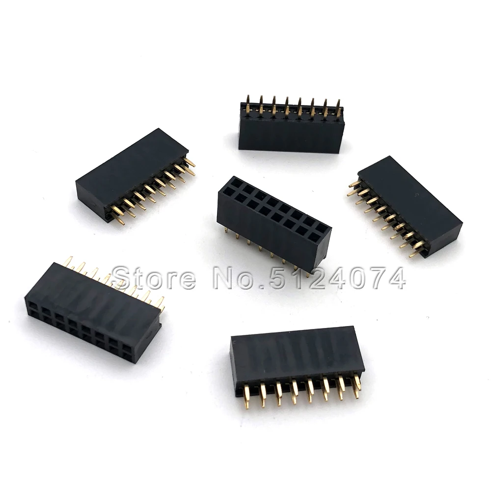 10 шт./лот двухрядные женские расстояние 2 54 мм 2x8pin сиденья 16P гнездовой разъем 2*8P DIP