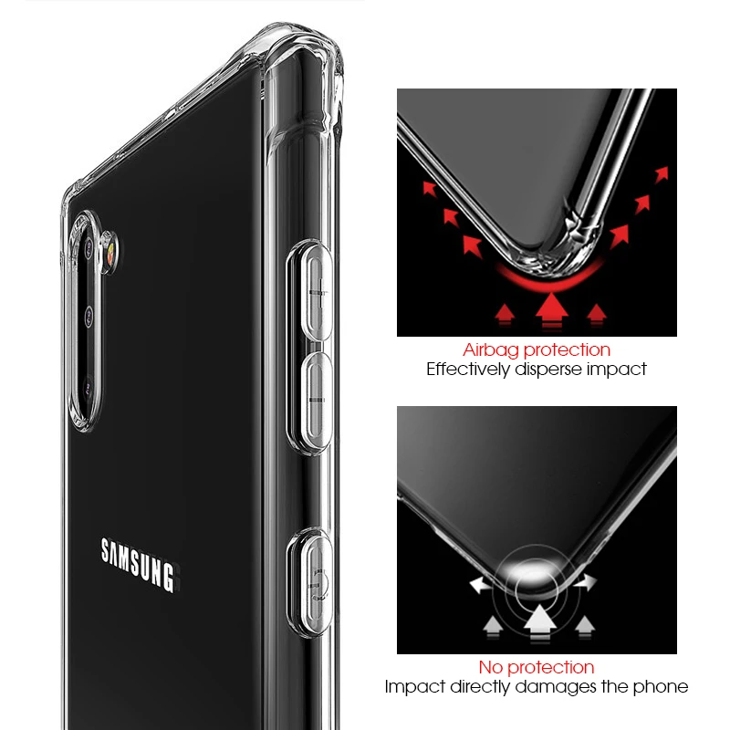 Чехол для samsung Galaxy M10 M20 M30 M30S Note 9 10 Pro Plus прозрачный силиконовый чехол для samsung Galaxy Note9 Note10 Plus Pro