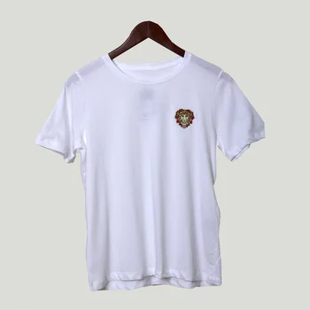 

2020 Summer Leisure Wind Simple Loose Short Sleeve Leo Embroidery T Shirt Female 23031